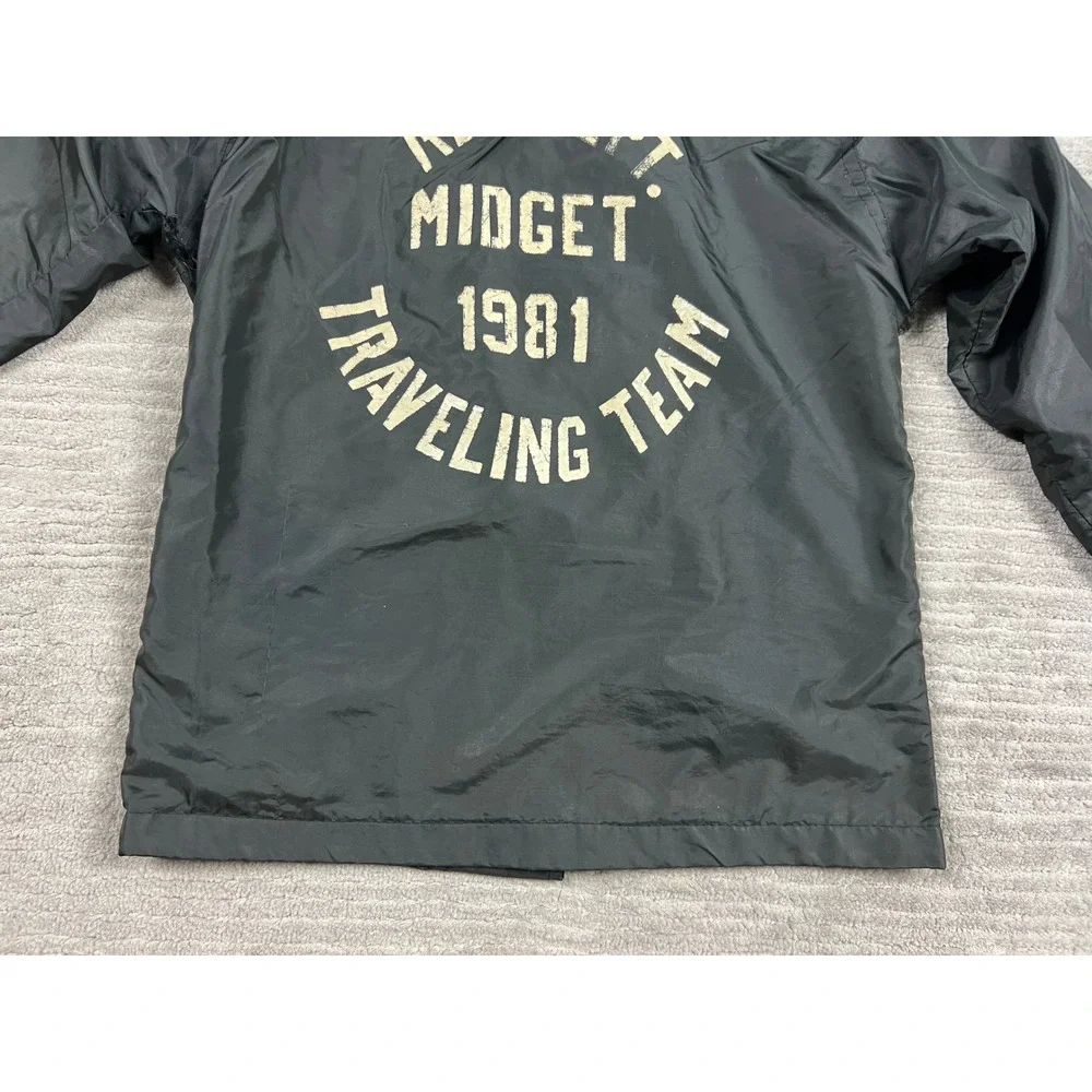Windless Coach Jacket Men S Black 1981 Traveling Team Graphic Vintage Snap Front